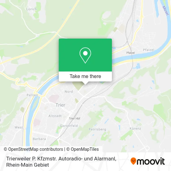 Карта Trierweiler P. Kfzmstr. Autoradio- und Alarmanl