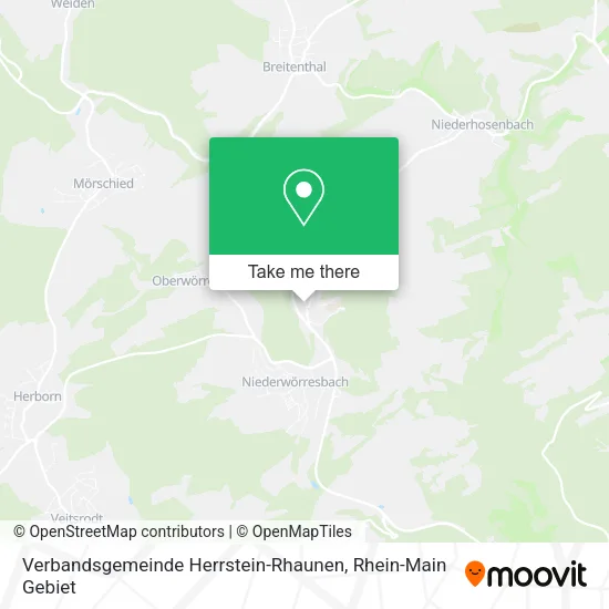 Карта Verbandsgemeinde Herrstein-Rhaunen