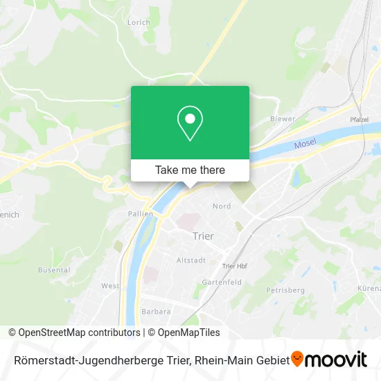 Карта Römerstadt-Jugendherberge Trier