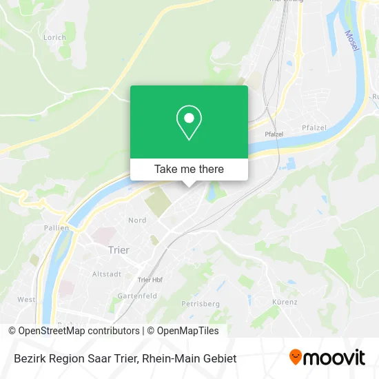 Карта Bezirk Region Saar Trier