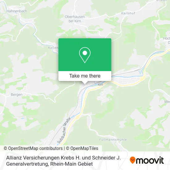 Карта Allianz Versicherungen Krebs H. und Schneider J. Generalvertretung