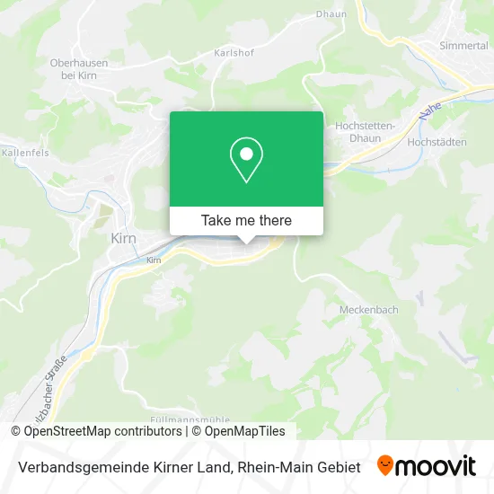 Verbandsgemeinde Kirner Land map