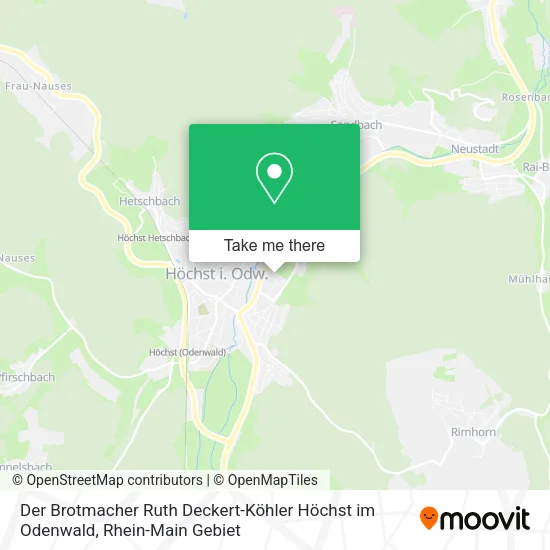 Карта Der Brotmacher Ruth Deckert-Köhler Höchst im Odenwald