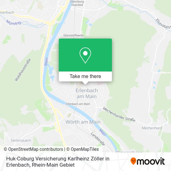 Карта Huk-Coburg Versicherung Karlheinz Zöller in Erlenbach
