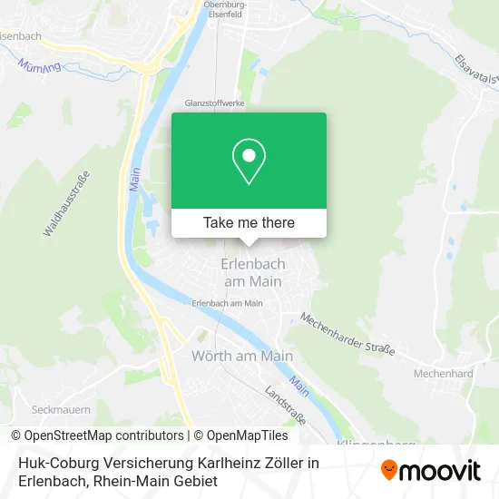 Карта Huk-Coburg Versicherung Karlheinz Zöller in Erlenbach
