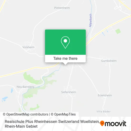 Карта Realschule Plus Rheinhessen Switzerland Woellstein