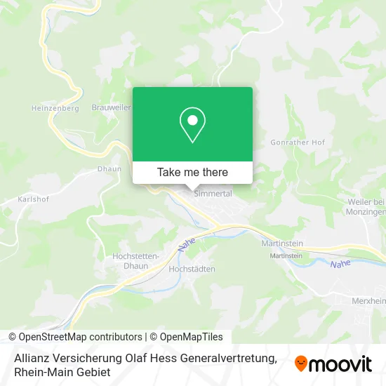 Карта Allianz Versicherung Olaf Hess Generalvertretung