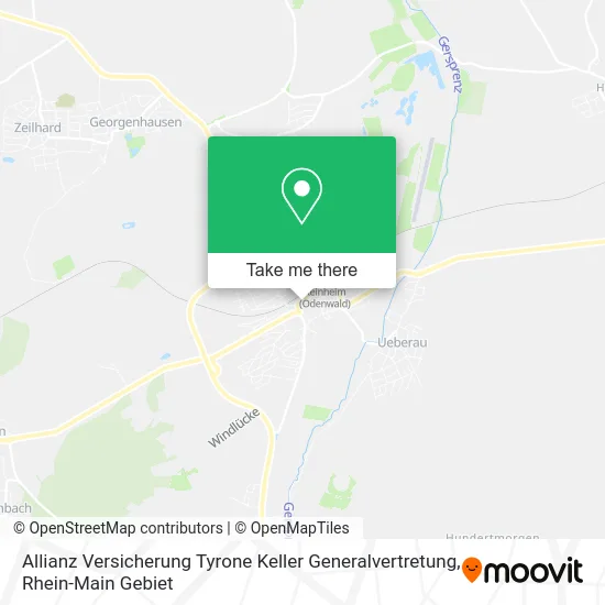 Карта Allianz Versicherung Tyrone Keller Generalvertretung