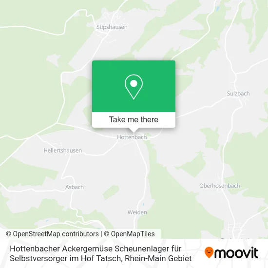 Карта Hottenbacher Ackergemüse Scheunenlager für Selbstversorger im Hof Tatsch
