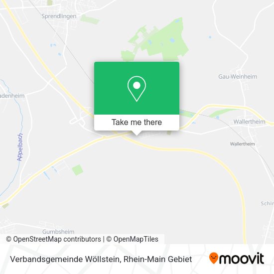 Карта Verbandsgemeinde Wöllstein