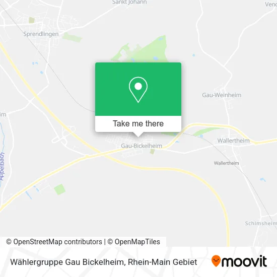 Карта Wählergruppe Gau Bickelheim