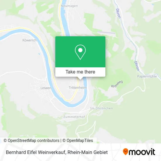 Карта Bernhard Eifel Weinverkauf