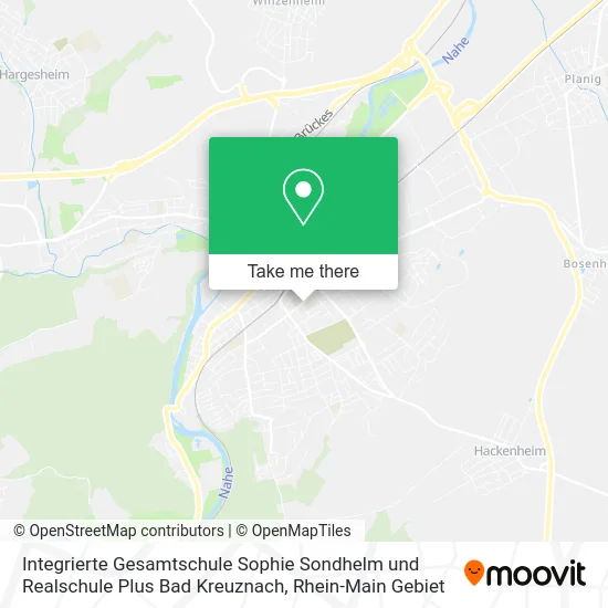 Карта Integrierte Gesamtschule Sophie Sondhelm und Realschule Plus Bad Kreuznach