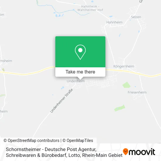 Карта Schornstheimer - Deutsche Post Agentur, Schreibwaren & Bürobedarf, Lotto