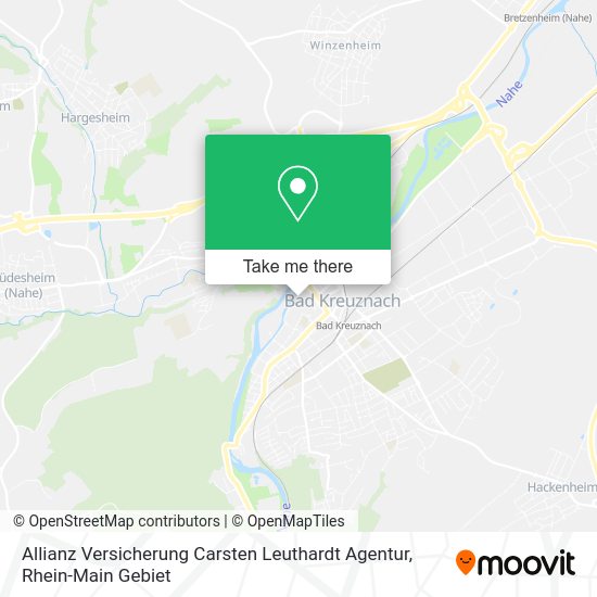 Карта Allianz Versicherung Carsten Leuthardt Agentur