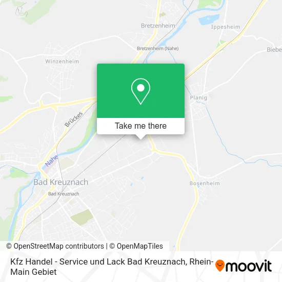 Карта Kfz Handel - Service und Lack Bad Kreuznach