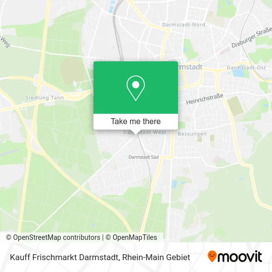 Kauff Frischmarkt Darmstadt map