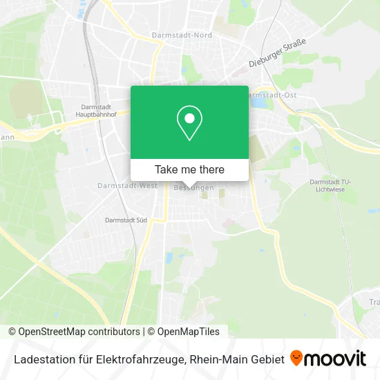 Карта Ladestation für Elektrofahrzeuge