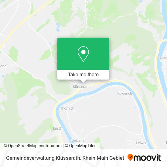 Карта Gemeindeverwaltung Klüsserath