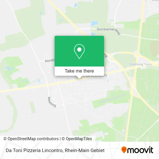 Da Toni Pizzeria Lincontro map