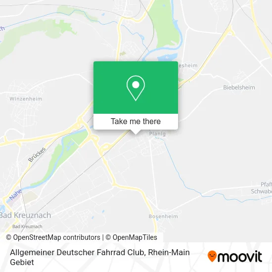 Карта Allgemeiner Deutscher Fahrrad Club