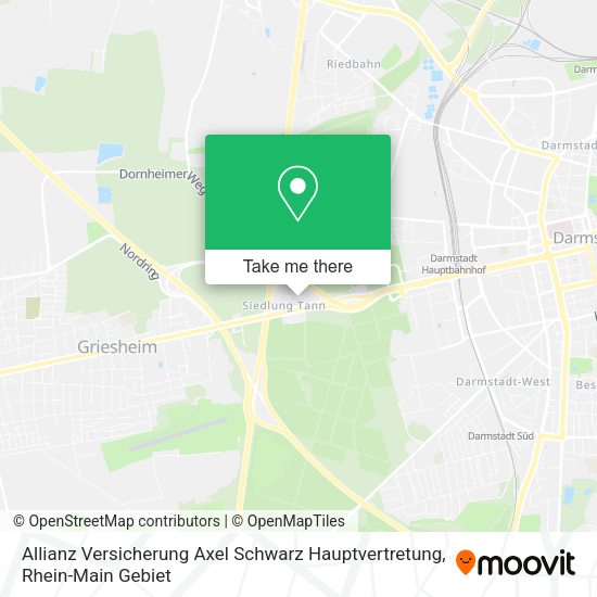 Карта Allianz Versicherung Axel Schwarz Hauptvertretung