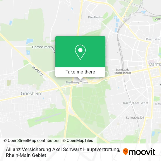 Карта Allianz Versicherung Axel Schwarz Hauptvertretung