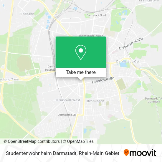 Карта Studentenwohnheim Darmstadt