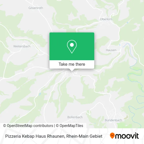 Карта Pizzeria Kebap Haus Rhaunen