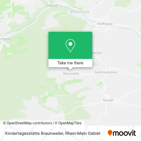 Карта Kindertagesstätte Braunweiler