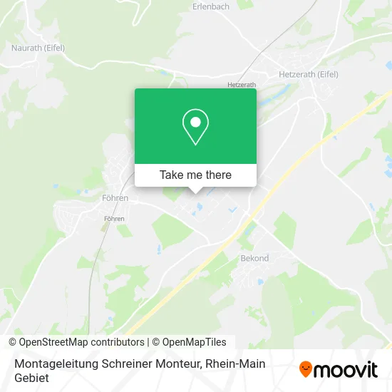 Карта Montageleitung Schreiner Monteur