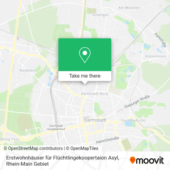 Карта Erstwohnhäuser für Flüchtlingekoopertaion Asyl