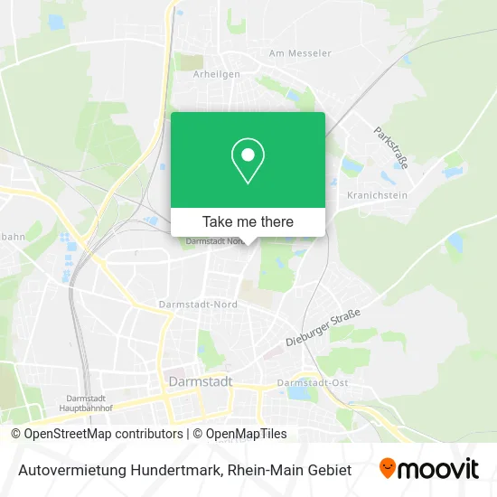 Карта Autovermietung Hundertmark