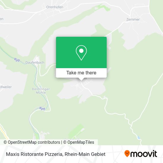 Карта Maxis Ristorante Pizzeria