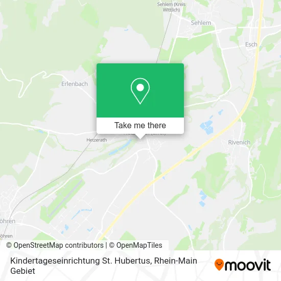 Карта Kindertageseinrichtung St. Hubertus