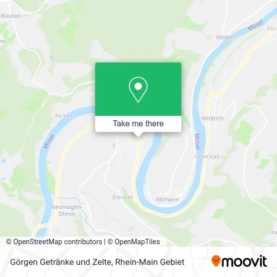 Карта Görgen Getränke und Zelte