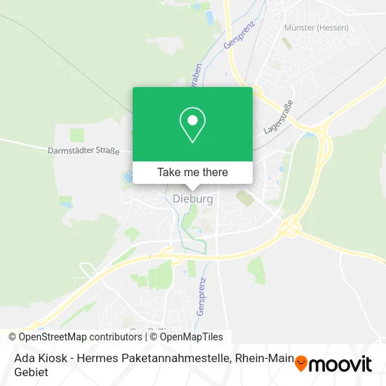 Карта Ada Kiosk - Hermes Paketannahmestelle