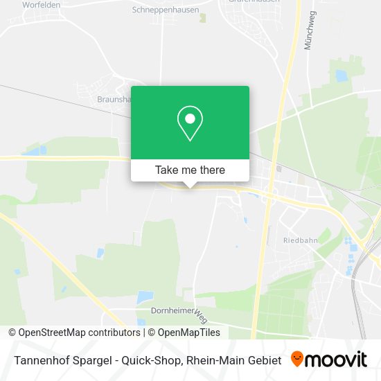 Карта Tannenhof Spargel - Quick-Shop