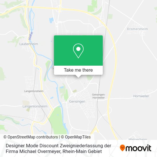 Карта Designer Mode Discount Zweigniederlassung der Firma Michael Overmeyer