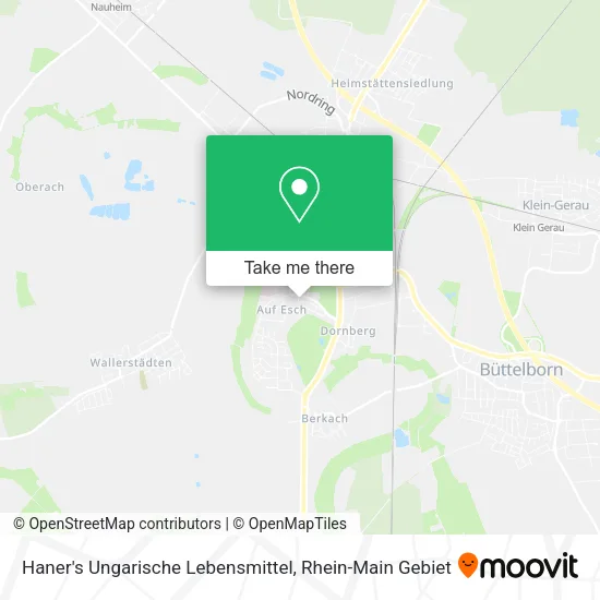 Карта Haner's Ungarische Lebensmittel