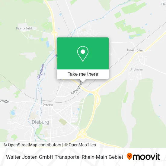 Карта Walter Josten GmbH Transporte