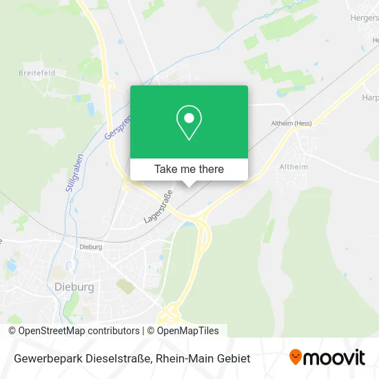 Карта Gewerbepark Dieselstraße