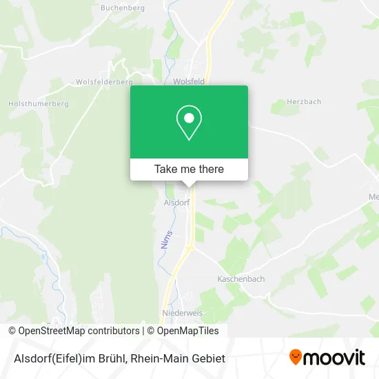 Карта Alsdorf(Eifel)im Brühl