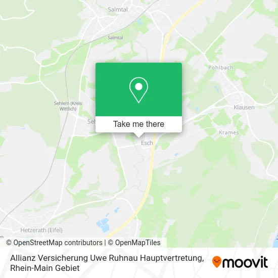 Карта Allianz Versicherung Uwe Ruhnau Hauptvertretung
