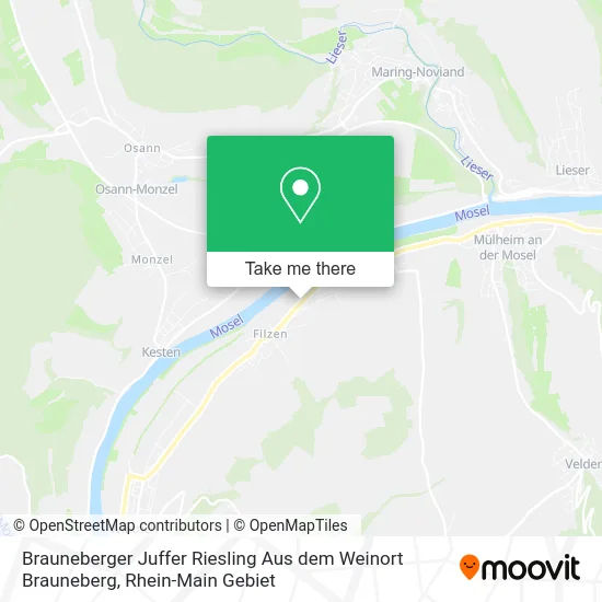 Карта Brauneberger Juffer Riesling Aus dem Weinort Brauneberg