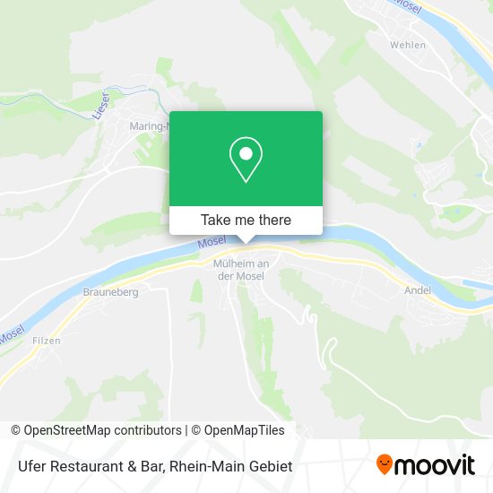 Карта Ufer Restaurant & Bar
