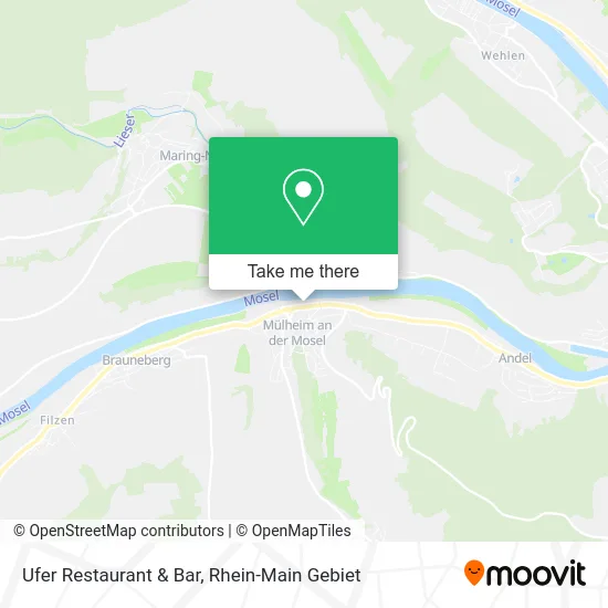Карта Ufer Restaurant & Bar