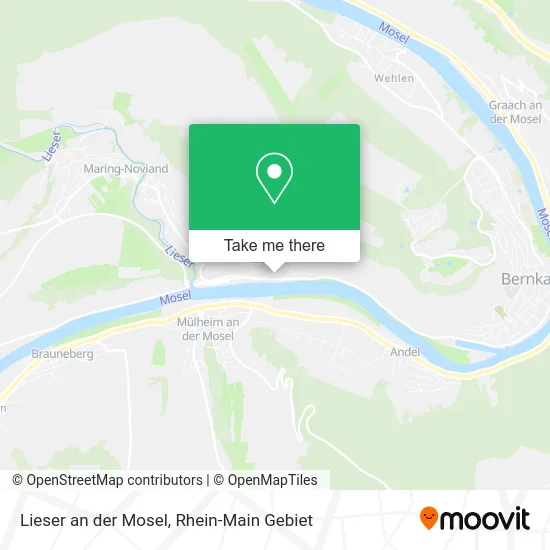 Карта Lieser an der Mosel