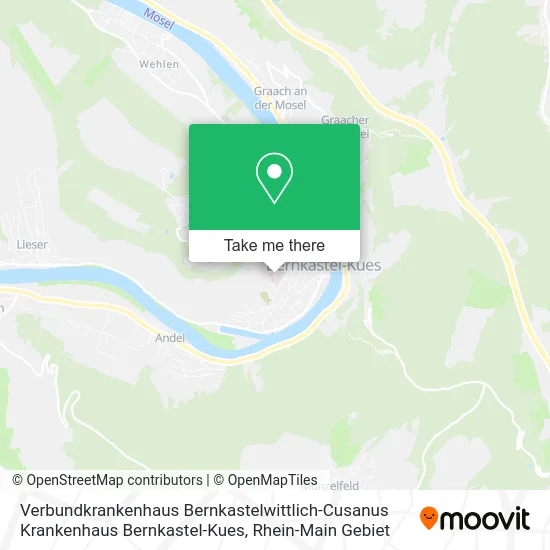 Карта Verbundkrankenhaus Bernkastelwittlich-Cusanus Krankenhaus Bernkastel-Kues