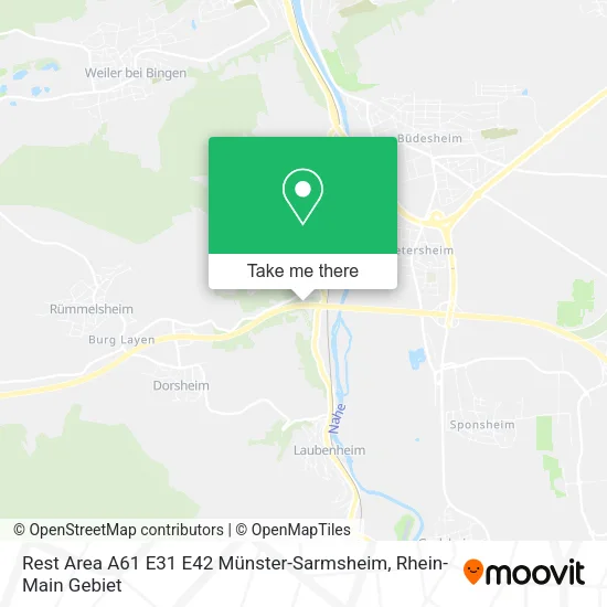 Карта Rest Area A61 E31 E42 Münster-Sarmsheim